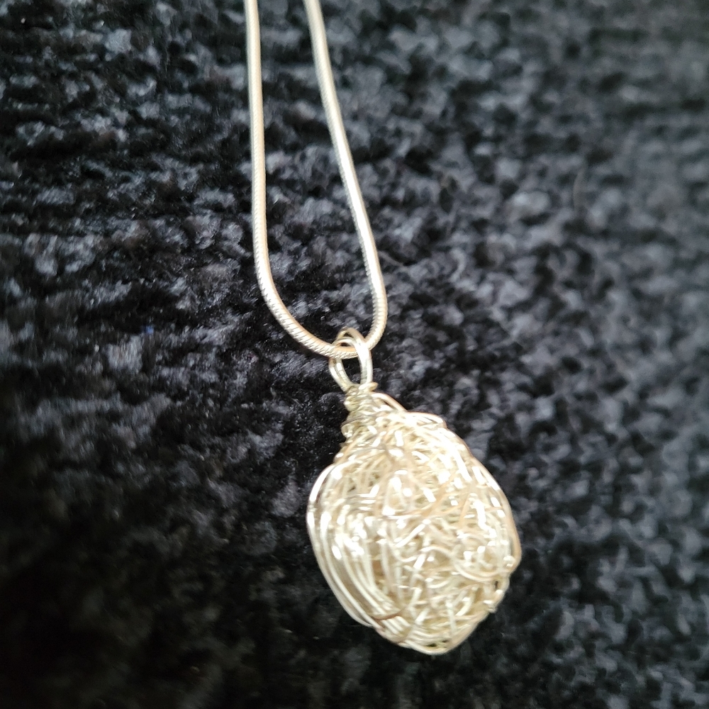 Pearls In The Nest Sterling Silver Necklace View 6